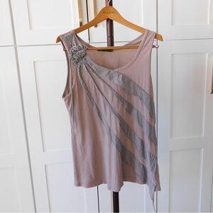 Inspire Mauve Tank Top with Gray Details